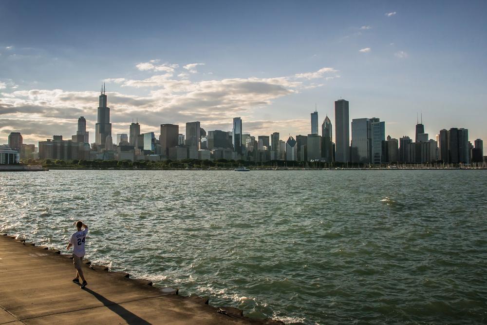 A cyclist learning about bike paths and legal protections in Chicago.