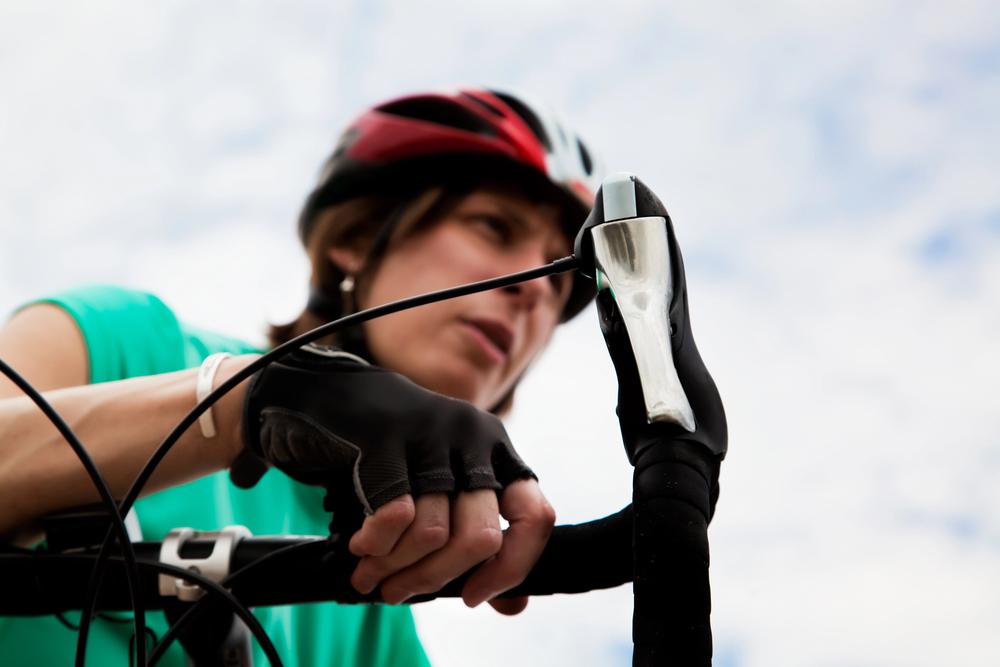 A cyclist learning about the most common bike accident causes in Chicago.