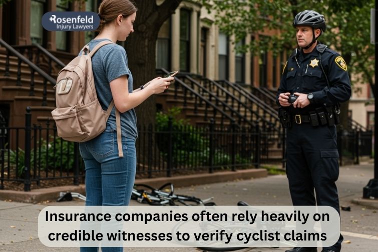 Attorney using witness testimony to support a bicycle accident case