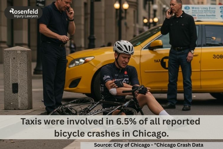 Chicago lawyer representing cyclists injured in taxi bike collisions.