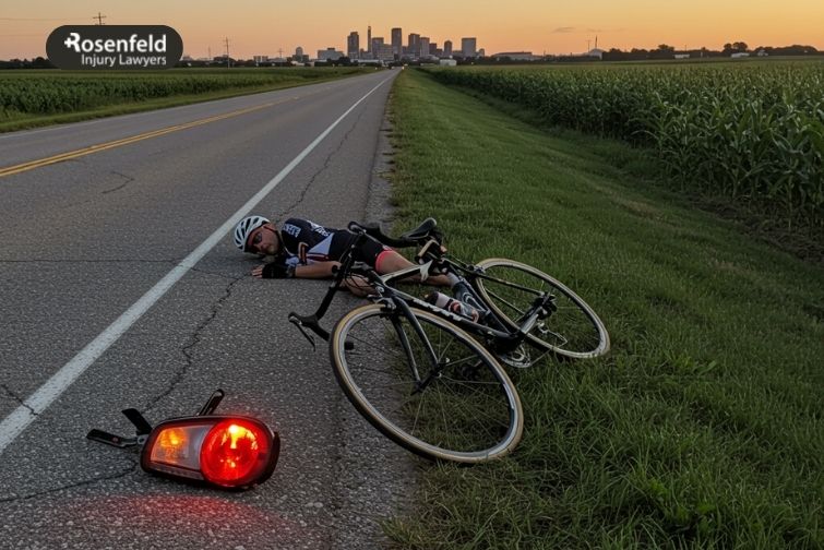Bicycle accident attorney in Champaign, IL reviewing injury claim
