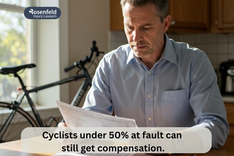 Attorney assisting injured cyclist with insurance company negotiations after a bicycle accident
