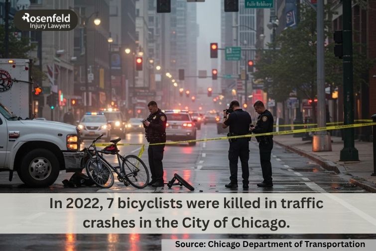 A serious bicycle accident involving a motor vehicle collision.