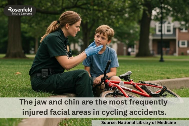 Chicago lawyer helping victims of bike accidents with face injuries.