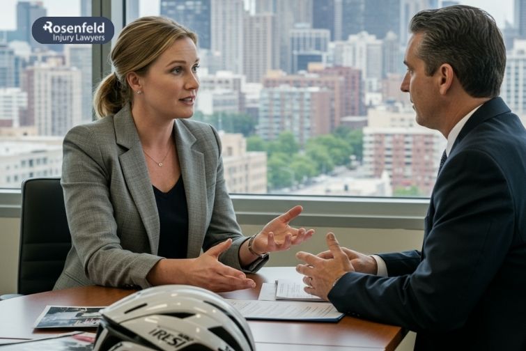 Chicago bike accident lawyer helping cyclists deal with insurance companies and medical bills after a crash
