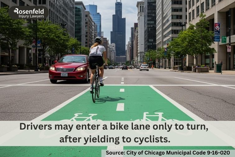 A lawyer explaining Chicago bike lane laws to a cyclist.