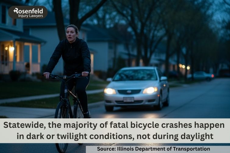 What are the most dangerous intersections for cyclists in Illinois?