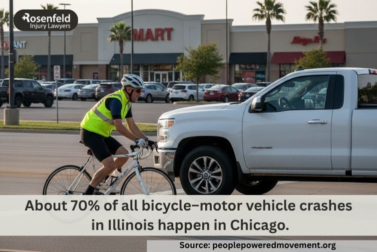 Illinois locations with the most dooring accidents involving cyclists