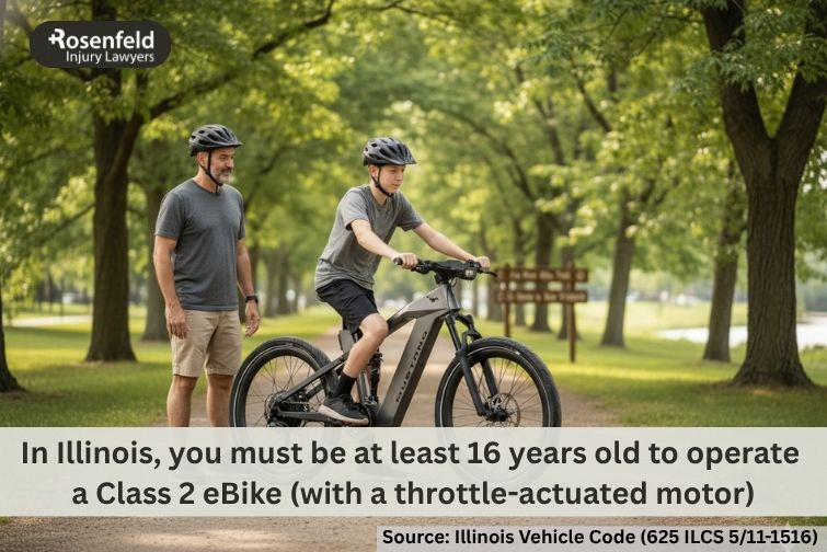 low speed e-bike regulations and age requirements in the state of Illinois