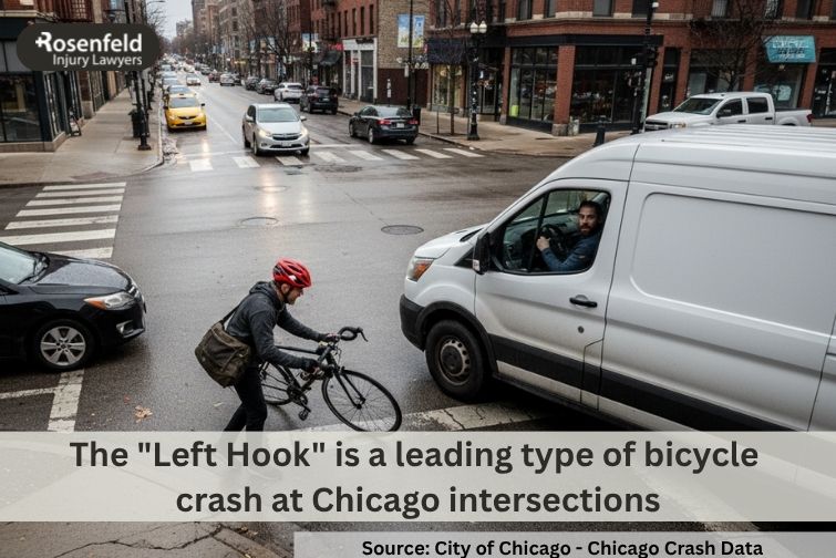 Chicago law firm handling left hook accident cases for injured cyclists.