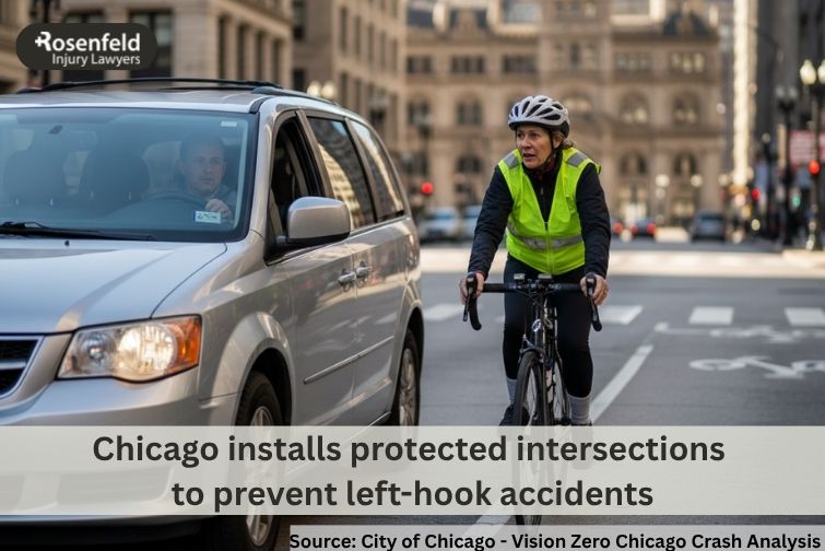 Chicago attorney helping a cyclist injured in a left hook accident.