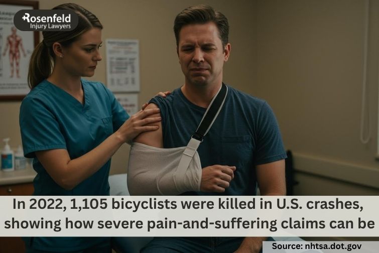 Pain and suffering damages following bike crashes