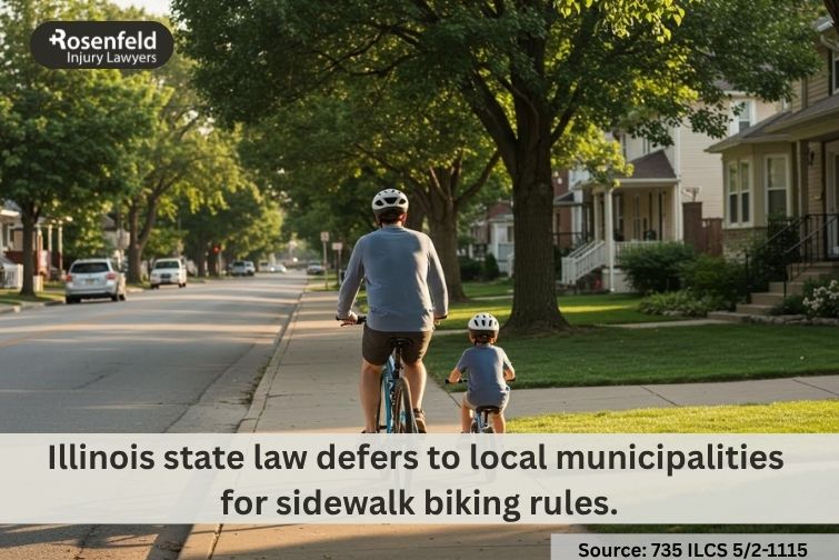 Illinois laws on cycling on sidewalks